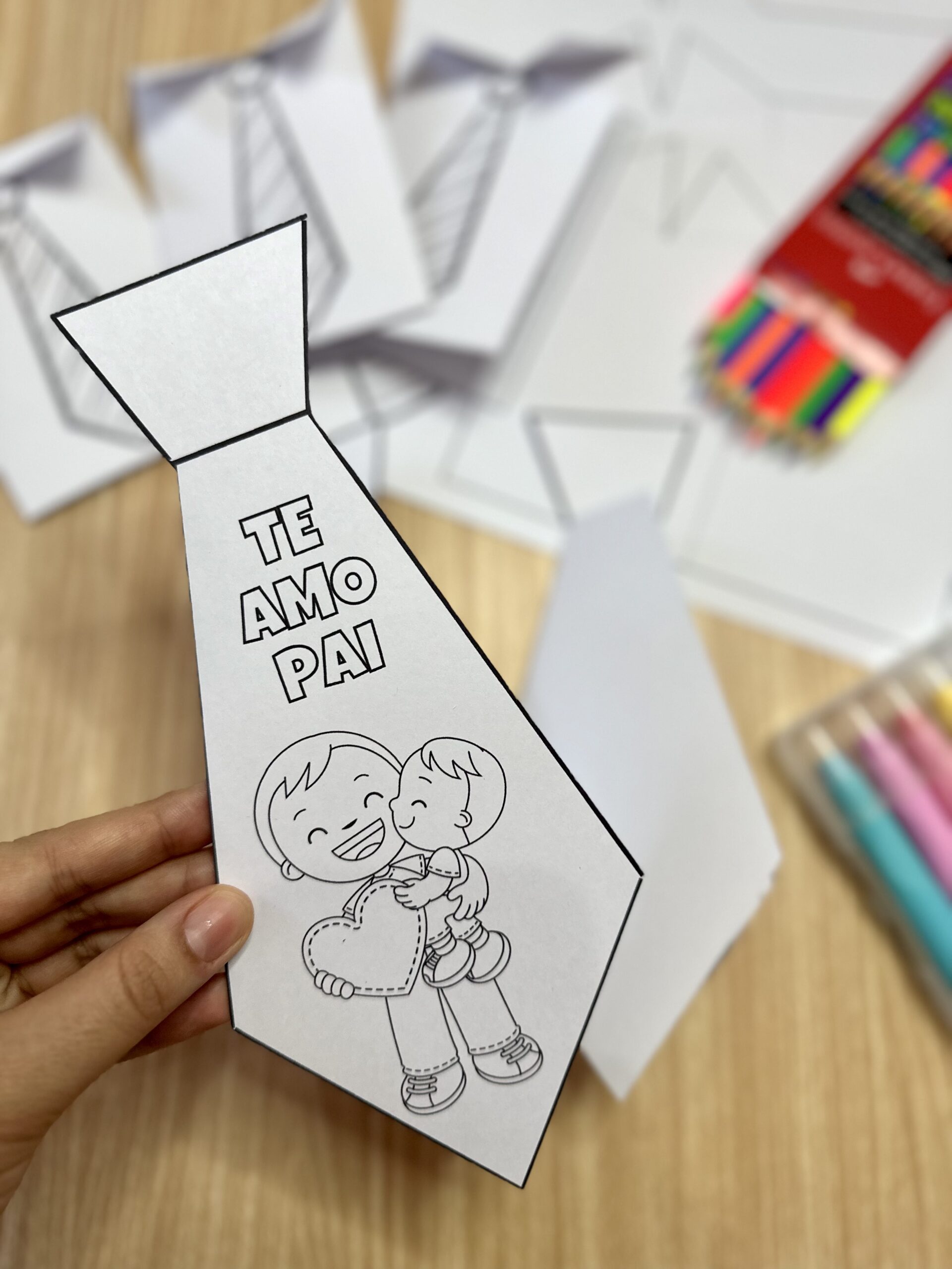 Cartões – Dia dos Pais para Colorir - Imagem 3