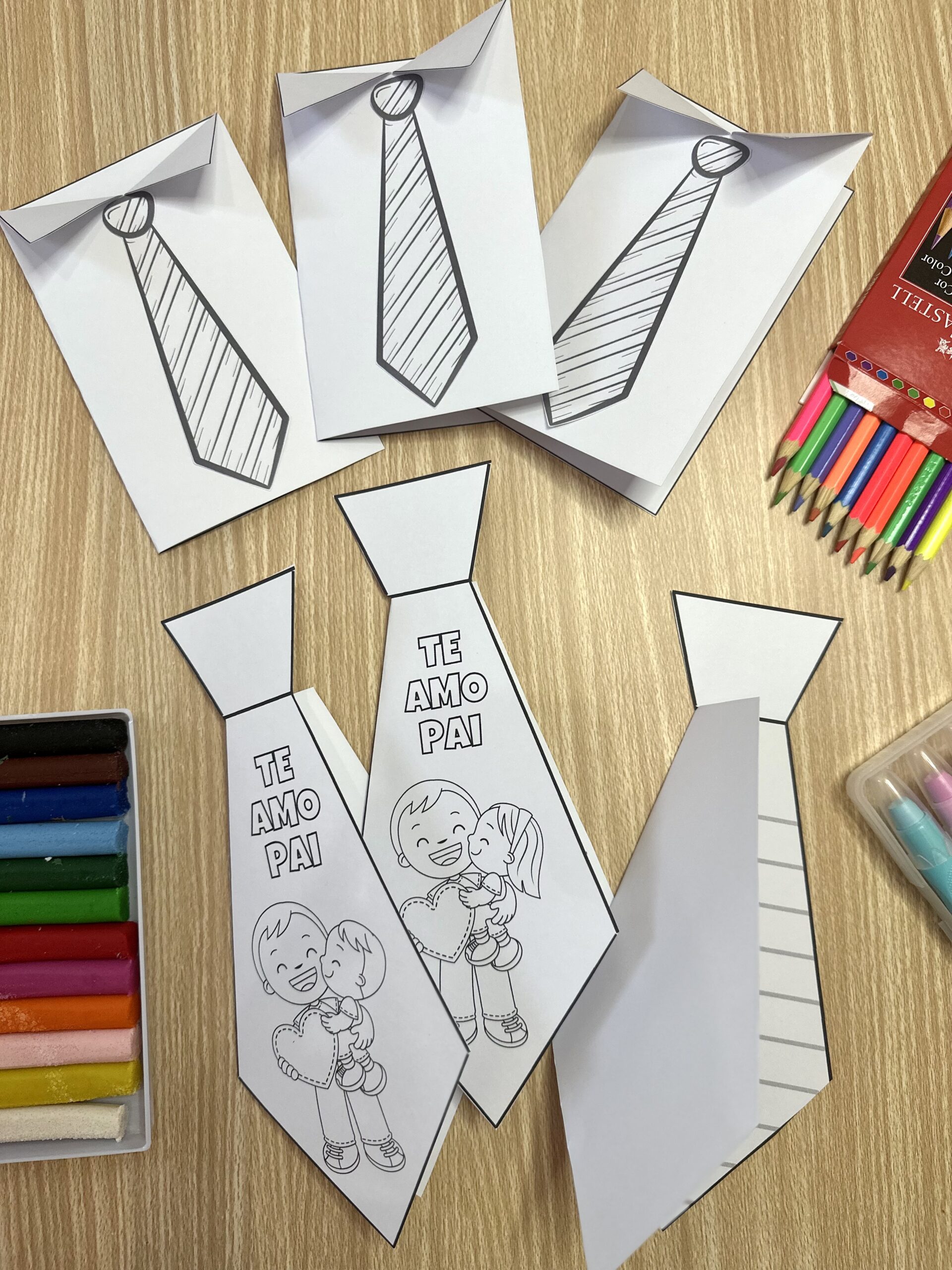 Cartões – Dia dos Pais para Colorir