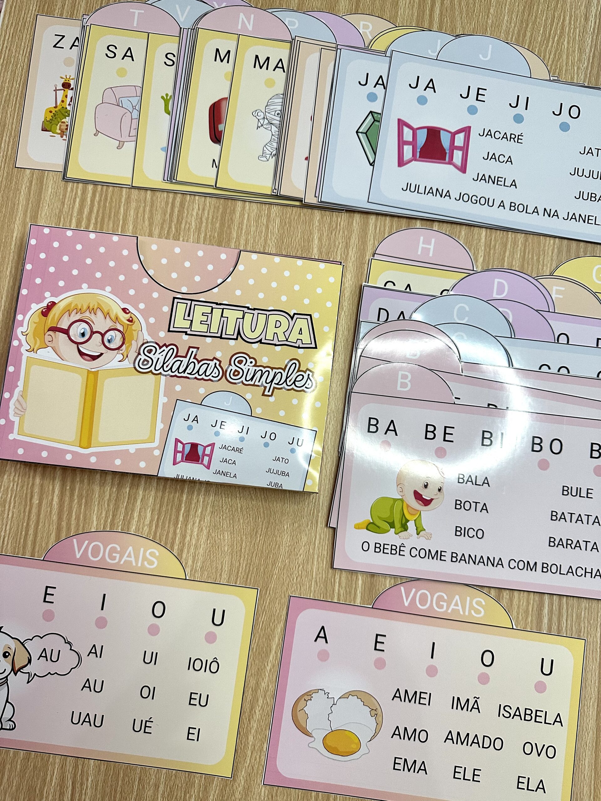 Fichas de Leitura – Sílabas Simples (55 Fichas)